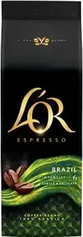 L'Or Espresso Brazil, zrnková káva, 500 g